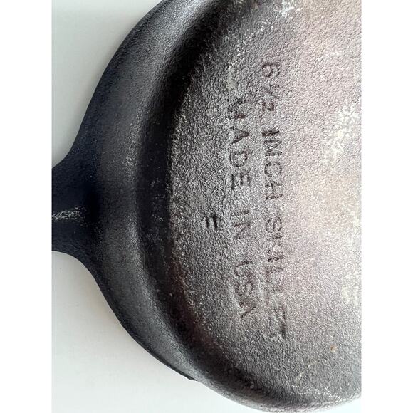 WAGNER WARE Cast Iron 6 1/2 Inch Skillet, MIUSA, #3, MM "F" - Picture 8 of 10